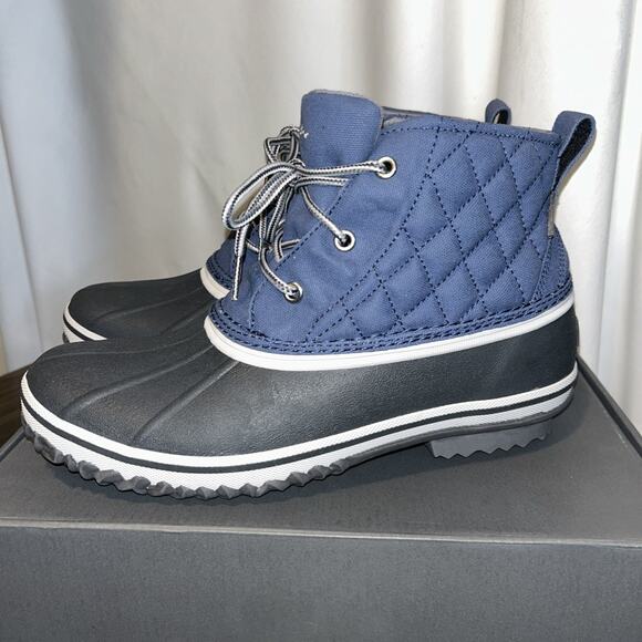 Eddie Bauer Hunt Pack Womens Mid Atlantic Blue Duck Rain Boots Size US 9.5 NIB - Picture 2 of 13